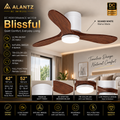 (FREE INSTALLATION BY AGENT) ALANTZ Blissful Ceiling Fan with Light 42” 52” | DC Motor | 24W Tri Colour LED | Quiet Fan