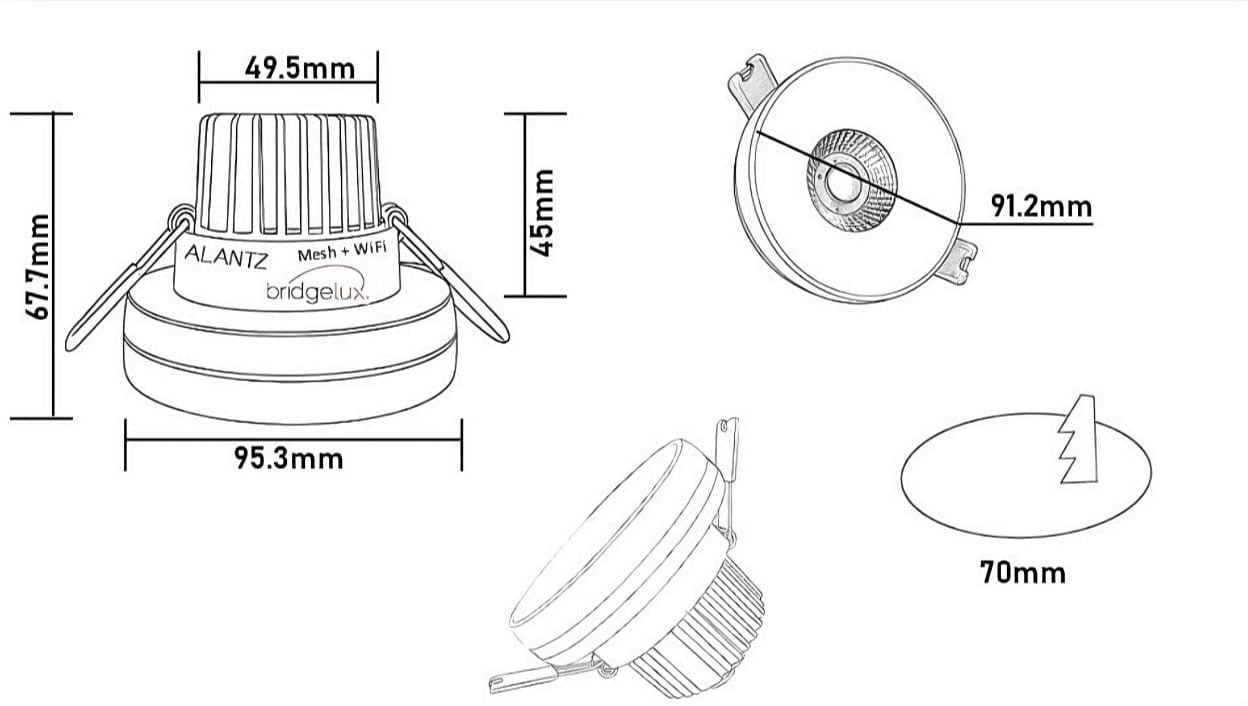 ALANTZ 662-10W Bridgelux COB Smart Tri Color