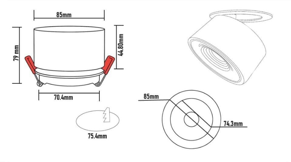 ALANTZ 663 10W Bridgelux COB Smart Tri Color