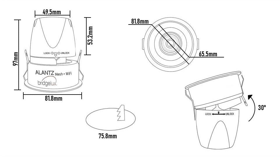 ALANTZ 666-12W Bridgelux COB Smart Tricolor