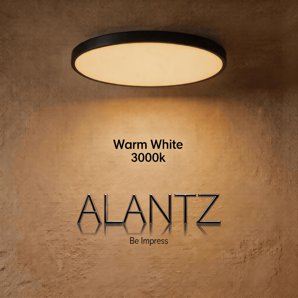 ALANTZ Ultra Slim LED Ceiling Light with 3CCT Selectable 3000K/4000K/6000K, High Brightness & Energy Saving, Uniform Light Distribution, Instant Start, Flicker-Free Operation, 3 Years Exchange Warranty