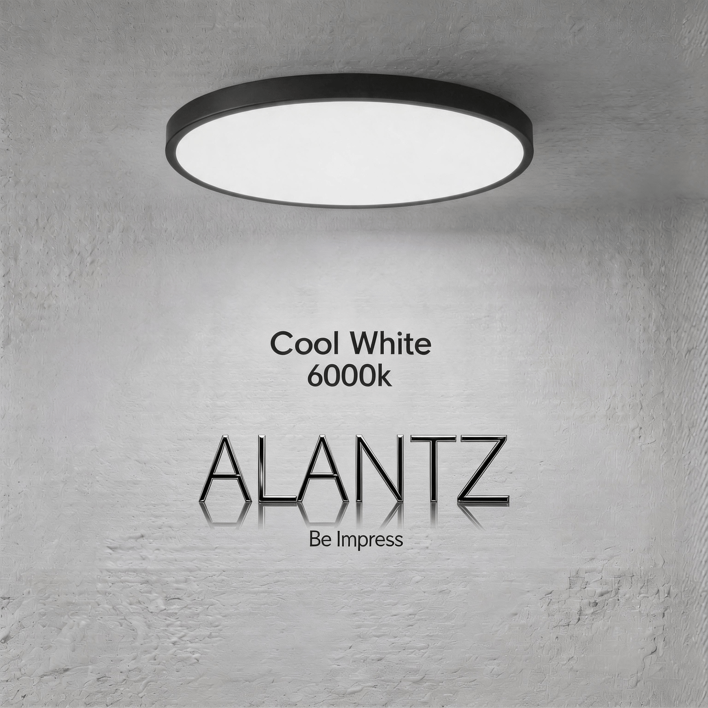 ALANTZ Ultra Slim LED Ceiling Light with 3CCT Selectable 3000K/4000K/6000K, High Brightness & Energy Saving, Uniform Light Distribution, Instant Start, Flicker-Free Operation, 3 Years Exchange Warranty
