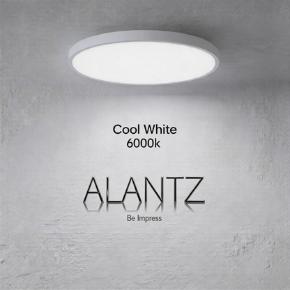 ALANTZ Ultra Slim LED Ceiling Light with 3CCT Selectable 3000K/4000K/6000K, High Brightness & Energy Saving, Uniform Light Distribution, Instant Start, Flicker-Free Operation, 3 Years Exchange Warranty