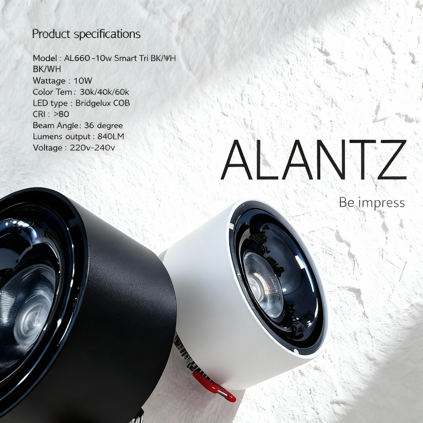 ALANTZ 660-10W Bridgelux COB Smart Tricolor