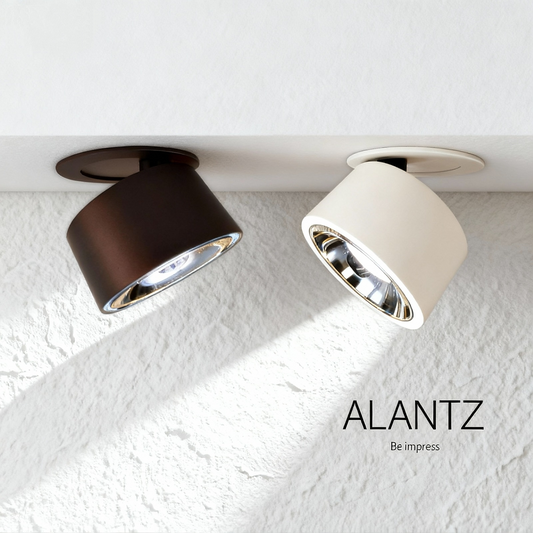 ALANTZ-663-10W  WH/BK COB TRI COLOR SMART LED DOWNLIGHT BRIDGELUX LED CHIPSET, Works with Smart-life App Google N Alexa