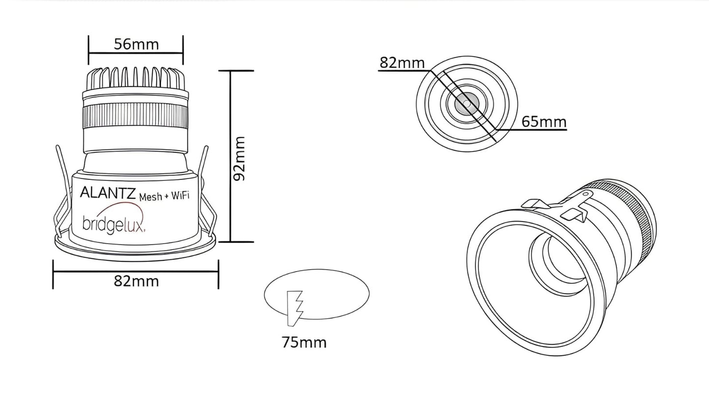 ALANTZ 665-12W Bridgelux COB Smart Tricolor