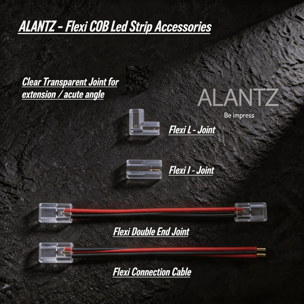 ALANTZ Flexi COB LED Strip for Cove Lighting - 3000K/4000K/6000K - Ultra Flexible & Energy Efficient - 10 Meter Per Reel - 1 Year Warranty