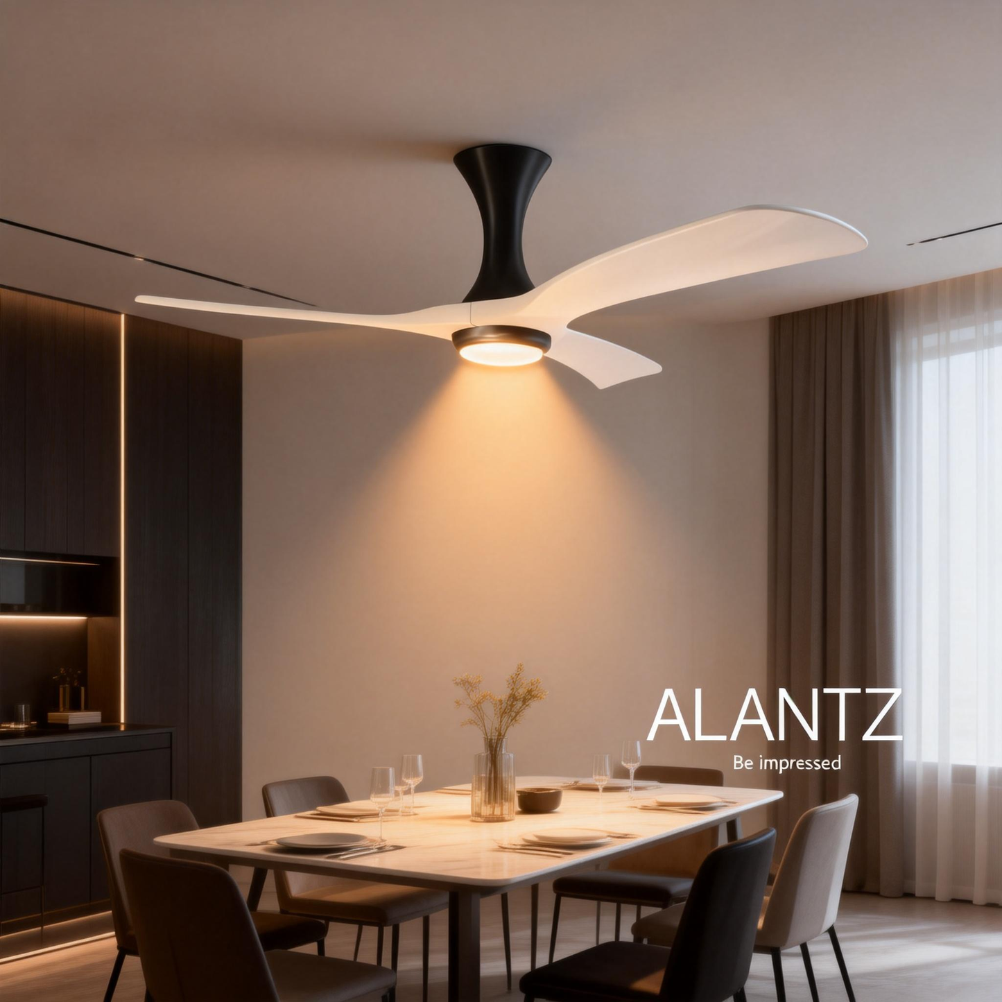 ALANTZ-AUTUMN 46 / 56 INCH SMART BLDC CEILING FAN 20W OSRAM LED CHIPSET WORKS WITH SMART-LIFE APPS N COMPATIBLE  WITH GOOGLE N ALEXA