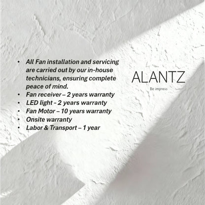 ALANTZ-DELIGHT 46 / 56 INCH SMART BLDC CEILING FAN 24W OSRAM LED CHIPSET WORKS WITH SMARTLIFE APPS N COMPATIBLE WITH GOOGLE N ALEXA