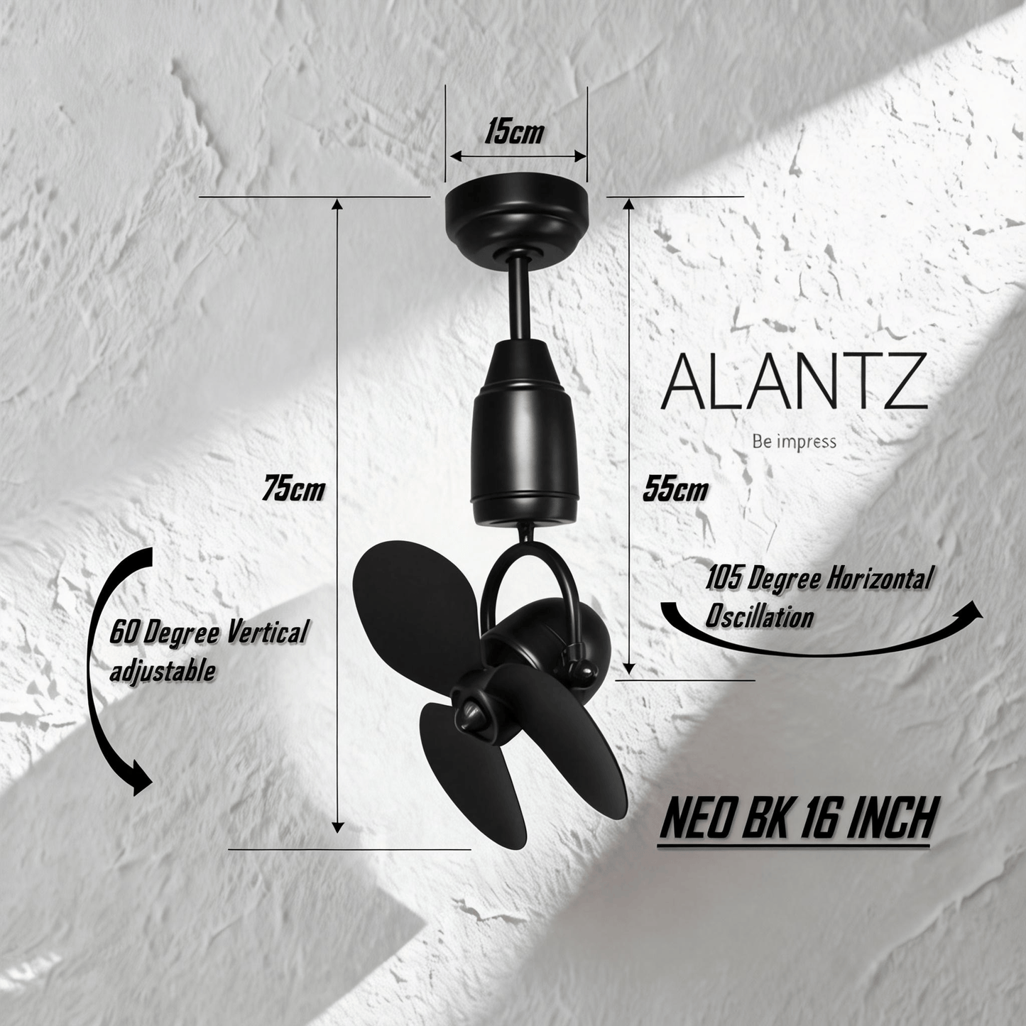 ALANTZ NEO 16 INCH DC CORNER FAN