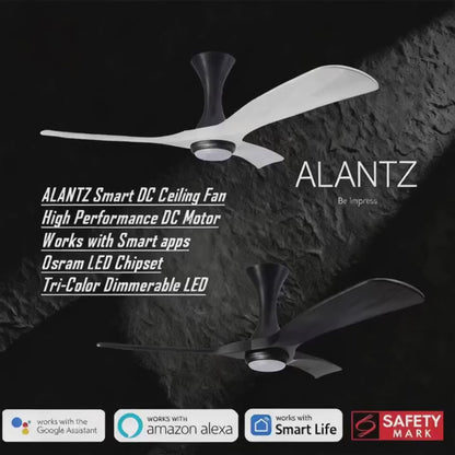 ALANTZ-AUTUMN 46 / 56 INCH SMART BLDC CEILING FAN 20W OSRAM LED CHIPSET WORKS WITH SMART-LIFE APPS N COMPATIBLE  WITH GOOGLE N ALEXA
